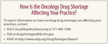 How Is the Oncology Drug Shortage Affecting Your Practice?