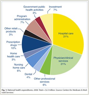 Fig. 1: National health expenditures, 2008.